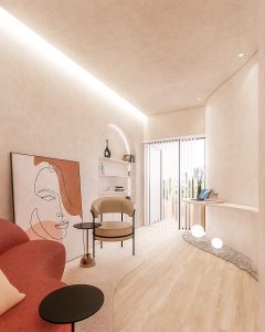 Consultório de Psicologia impactante, acolhedor e humanizado - Letícia Beraldo Arquitetura e Interiores | Neuroarquitetura, Bem-estar e Saúde