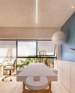 Consultório de Fisioterapia pacífico, acolhedor e humanizado - Letícia Beraldo Arquitetura e Interiores | Neuroarquitetura, Bem-estar e Saúde