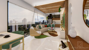 Sala Apê Recanto - aconchego, elegância e conexão com a natureza - Letícia Beraldo Arquitetura e Interiores | Neuroarquitetura, Bem-estar e Saúde