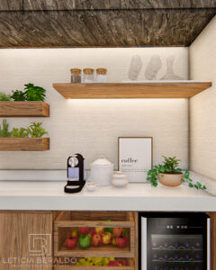 Cozinha Apê Recanto - aconchego, elegância e conexão com a natureza - Letícia Beraldo Arquitetura e Interiores | Neuroarquitetura, Bem-estar e Saúde