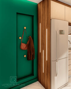 Hall aconchegante, biofílico e com personalidade - Apê Origens - Letícia Beraldo Arquitetura e Interiores | Neuroarquitetura, Bem-estar e Saúde