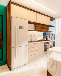 Cozinha aconchegante, biofílica e com personalidade - Apê Origens - Letícia Beraldo Arquitetura e Interiores | Neuroarquitetura, Bem-estar e Saúde