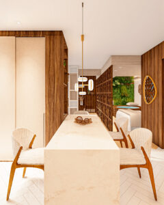 Sala aconchegante, biofílica e com personalidade - Apê Origens - Letícia Beraldo Arquitetura e Interiores | Neuroarquitetura, Bem-estar e Saúde