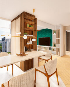 Sala aconchegante, biofílica e com personalidade - Apê Origens - Letícia Beraldo Arquitetura e Interiores | Neuroarquitetura, Bem-estar e Saúde