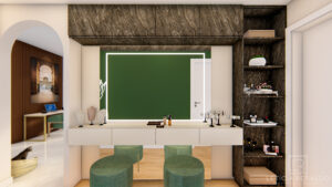 Circulação Apê Recanto - aconchego, elegância e conexão com a natureza - Letícia Beraldo Arquitetura e Interiores | Neuroarquitetura, Bem-estar e Saúde