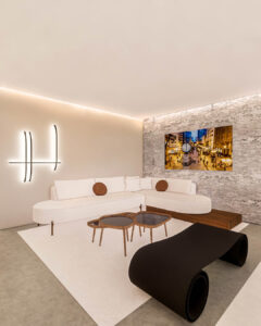 Sala Apê Refúgio Lerner, aconchegante e elegante- Letícia Beraldo Arquitetura e Interiores | Neuroarquitetura, Bem-estar e Saúde