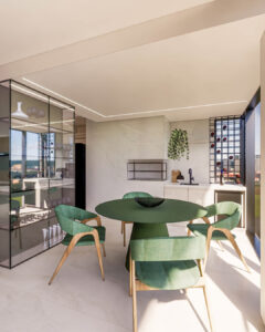 Cozinha Gourmet Apê Refúgio Lerner, aconchegante e elegante- Letícia Beraldo Arquitetura e Interiores | Neuroarquitetura, Bem-estar e Saúde