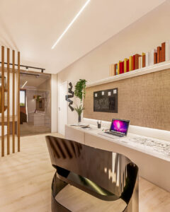 Suíte Apê Refúgio Lerner, aconchegante e elegante- Letícia Beraldo Arquitetura e Interiores | Neuroarquitetura, Bem-estar e Saúde