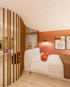 Suíte Apê Refúgio Lerner, aconchegante e elegante- Letícia Beraldo Arquitetura e Interiores | Neuroarquitetura, Bem-estar e Saúde