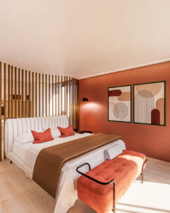 Suíte Apê Refúgio Lerner, aconchegante e elegante- Letícia Beraldo Arquitetura e Interiores | Neuroarquitetura, Bem-estar e Saúde