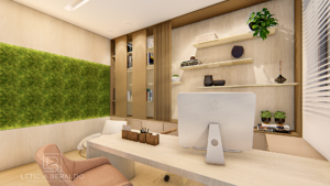 Escritório Advogada M.L., jovem, feminino e acolhedor - Letícia Beraldo Arquitetura e Interiores | Neuroarquitetura, Bem-estar e Saúde