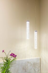 Recepção Casa Lótus, leve e acolhedora - Letícia Beraldo Arquitetura e Interiores | Neuroarquitetura, Bem-estar e Saúde