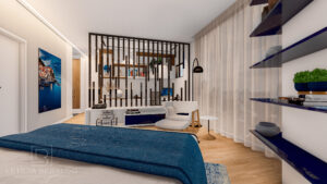 Suíte Masculina N.B., confortável e com personalidade - Letícia Beraldo Arquitetura e Interiores | Neuroarquitetura, Bem-estar e Saúde