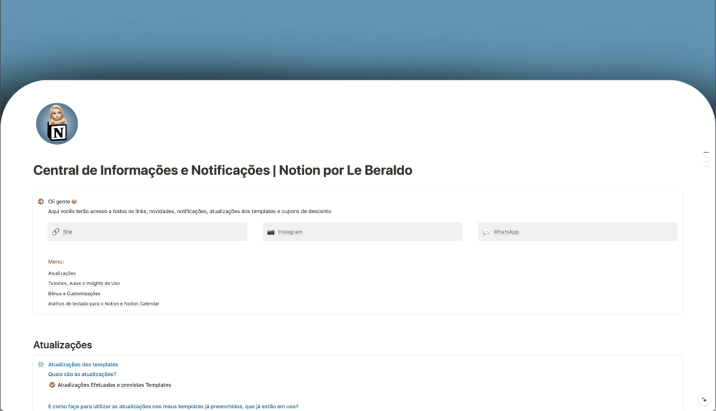 Central de Informações e Notificações, Notion por Le Beraldo