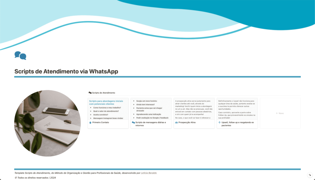 Agilizando a comunicação diária com os pacientes, com a base das mensagens diárias prontas, e sugestões de scripts para captação ativa!