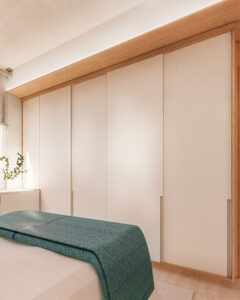 Suíte Apê Maresia, pacífico e acolhedor - Letícia Beraldo Arquitetura e Interiores | Neuroarquitetura, Bem-estar e Saúde