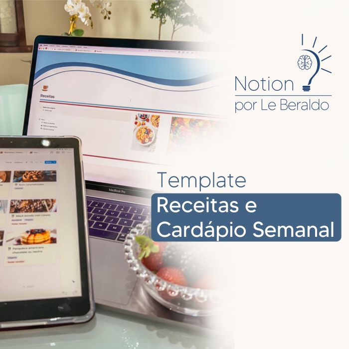 receitas cardápio semanal template notion