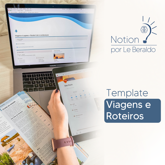 viagens e roteiros template notion