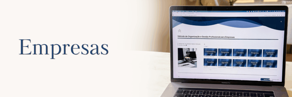 Capa Método de Organização e Gestão Profissional para Empresas