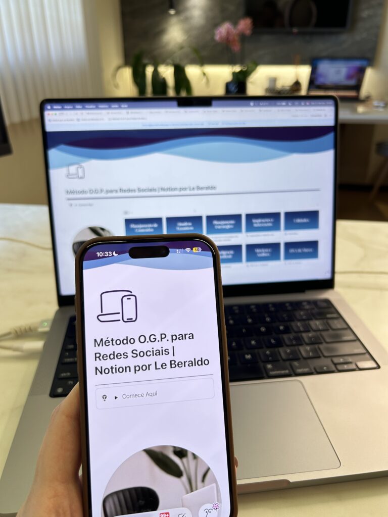 método ogp para redes sociais método de organização e gestão profissional para redes sociais notion por le beraldo